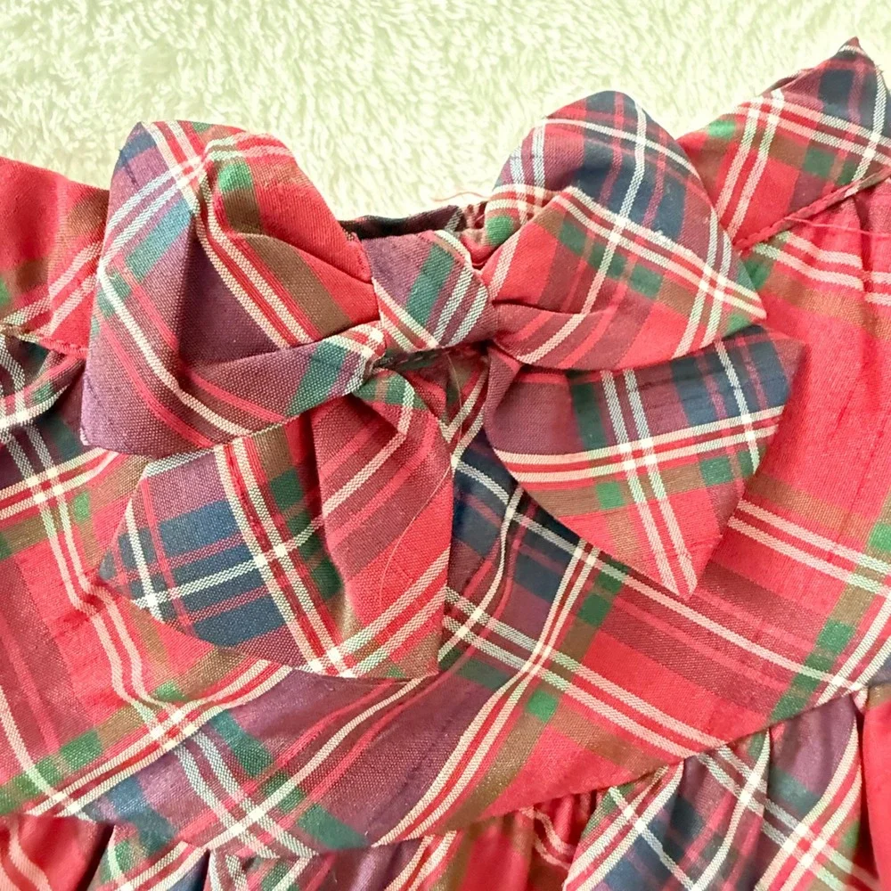 Gymboree Girls Plaid Ruffle Skirt Red Holiday Tartan Bow‎ Size 5T